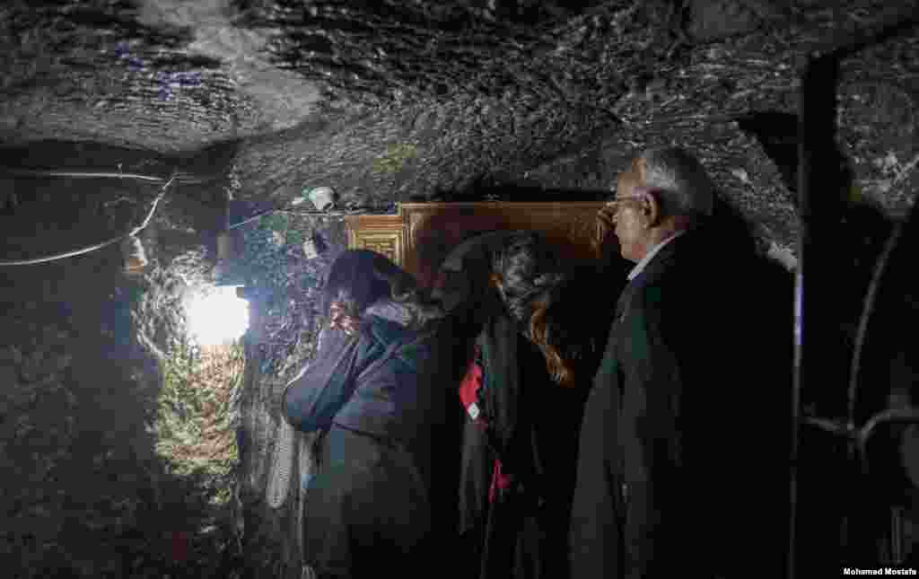 This cave, believed to be one of the main places where the holly family lived, now is located inside the Church and Monastery of the Virgin Mary, where Christians from all over the world visit to pray and receive blessings. (Hamada Elrasam/VOA)