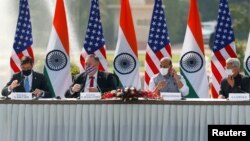 AQSh va Hindistonning mudofaa va tashqi ishlar vazirlari uchrashuvi, Dehli, 27-oktabr, 2020