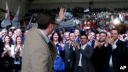 Premijer Srbije Aleksandar Vučić na predizbornom mitingu u Požarevcu, 14. aprila 2016.