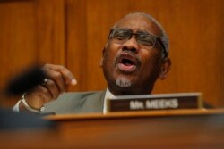 FILE - Rep. Gregory Meeks, D-NY., speaks during a House Foreign Affairs Committee hearing in Washington, Feb. 28, 2020.