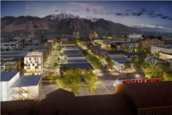 Common remote work hub finalist in Ogden, Utah, near downtown and Powder Mountain, North America’s largest ski resort. (Photo WOW atelier/Design Workshop)