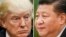 FILE - This combination of file photos shows U.S. President Donald Trump, March 28, 2017, in Washington (left), and Chinese President Xi Jinping, Feb. 22, 2017, in Beijing. 