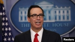 스티븐 므누신 미국 재무장관. 