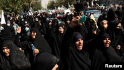 მთავრობის მხარდამჭერთა აქცია თეირანში. 23 სექტემბერი, 2022 წ. 