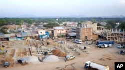 New buildings are under construction in Juba as the city prepares to become a capital, January 12, 2011