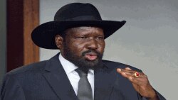 FILE - South Sudan's President Salva Kiir.