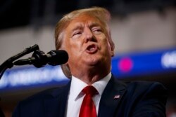 FIEL - President Donald Trump speaks during a campaign rally at the Santa Ana Star Center in Rio Rancho, N.M., Sept. 16, 2019.