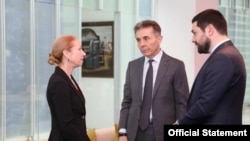 აშშ-ის ელჩი საქართველოში კელი დეგნანი და ბიძინა ივანიშვილი