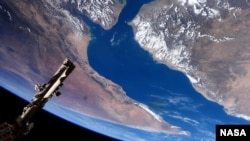 European Space Agency astronaut Samantha Cristoforetti took this photograph from the International Space Station. Cristoforetti wrote, "A spectacular flyover of the Gulf of Aden and the Horn of Africa. (Image Credit: NASA/ESA/Samantha Cristoforetti)