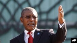 Le Premier ministre Pakalitha Mosisili lors d'une inauguration, le 17 mars 2015.