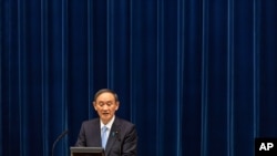 스가 요시히데 일본 총리.