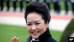 习近平的夫人彭丽媛2014年3月28日在德国访问期间。