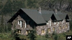 This undated photo provided by Glacier National Park/National Park Service shows the Sperry Chalet in Glacier National Park, Mont. A wildfire has cut off the return route for dozens of people staying at the backcountry chalet, leaving them the choice of remaining until rangers tell them it's safe or hiking out along a longer and more difficult trail, park officials said Friday, Aug. 11, 2017.