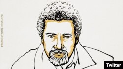 2021년 노벨 문학상 수상자 압둘라자크 구르나의 일러스트. (노벨위원회 공식 트위터)