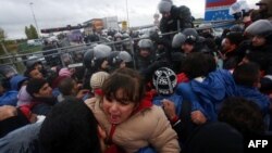 2015年10月19日克罗地亚 - 斯洛文尼亚边境的难民