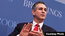 Under Secretary of Commerce for International Trade Francisco Sánchez speaking at the Brookings Institution in Washington, D.C. in March.