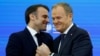 Presidenti francez Emmanuel Macron me Kryeministrin e Polonisë Donald Tusk