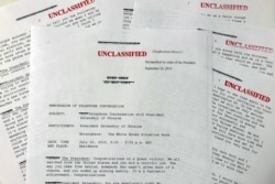 A White House-released rough transcript of President Donald Trump's July 25, 2019, telephone conversation with Ukraine's newly-elected president Volodymyr Zelenskiy, released Sept. 25, 2019.