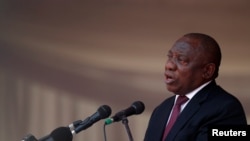 Le président sud-africain Cyril Ramaphosa à Harare, Zimbabwe, le 14 septembre 2019. (Photo: Reuters)