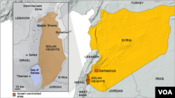 Golan Heights inset map