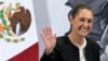 Mexico's President Claudia Sheinbaum gestures during her daily press conference at the National Palace in Mexico City on March 6, 2025.