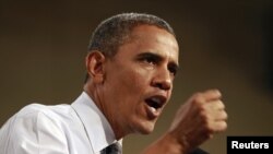 Predsednik Obama na predizbornom skupu u Las Vegasu u Nevadi, 12. septembra 2012.