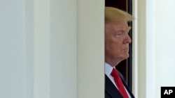 President Donald Trump awaits the arrival of Vietnamese Prime Minister Nguyen Xuan Phuc to the White House in Washington, Wednesday, May 31, 2017. (AP Photo/Susan Walsh)