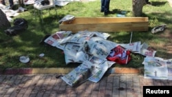 土耳其苏鲁克发生的自杀炸弹袭击的现场 （2015年7月20日）