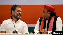 Joint press conference by Rahul Gandhi and Akhilesh Yadav in Ghaziabad