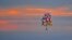 Jonathan Trappe is seen flying is cluster balloon ship on September 12, 2013. (Paul Cyr Barcroft media)