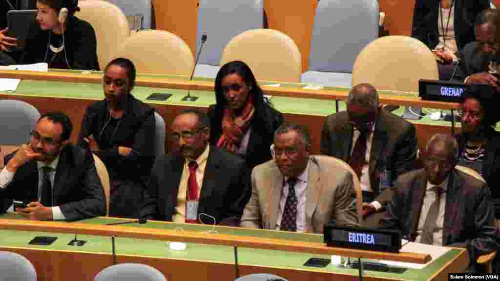 ኤርትራን ወክለው በተባበሩት መንግስታት ድርጅት ጠቅላላ ሰባኛ ጉባኤ የተሳተፉት አባሎች