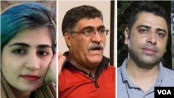 از راست: اسماعیل بخشی، علی نجاتی و سپیده قلیان 