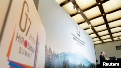 Menteri Luar Negeri AS Antony Blinken dalam konferensi pers pada akhir Pertemuan Menteri Luar Negeri G7 di hotel The Prince Karuizawa di Karuizawa, Jepang, Selasa, 18 April 2023. (Andrew Harnik/Pool via REUTERS)