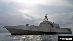 미 해군의 차세대 인디펜던스 급 연안전투함(LCS) 캔자스시티 호.