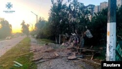 ការ​ខូចខាត​បន្ទាប់ពី​ការវាយប្រហារ​ដោយដ្រូន​រុស្ស៊ី​ក្នុង​តំបន់ Kyiv