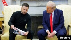 دونالد ترمپ، رییس جمهور ایالات متحده و ولادمیر زیلینسکی، رییس جمهور اوکراین 