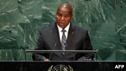 Le président centrafricain Faustin Archange Touadera à New York, le 25 septembre 2019.