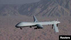 An undated handout image courtesy of the U.S. Air Force shows a unmanned MQ-1 Predator drone.