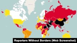 Indeks svetske slobode štampe za 2015. po istraživanjima Reportera bez granica 