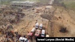 انفجار بزرگ در گانا ده ها کشته و زخمی برجا گذاشت و صد ها ساختمان به خصوص منازل رهایشی را کاملا و یا قسما ویران کرده است