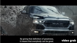 A scene from a Ram truck ad that used a speech by Martin Luther King, Jr., that was shown during the Super Bowl, Feb. 4, 2018.