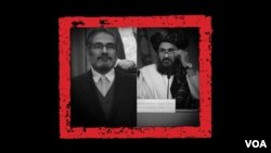 عبدالغنی برادر (راست) ریاست گروه اعزامی به ایران را برعهده دارد و با علی شمخانی دبیر شورای عالی امنیت ملی ایران دیدار کرد. 