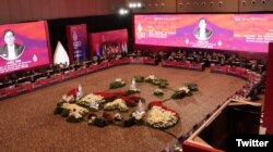 7일 인도네시아 발리에서 개막한 주요 20개국(G20) 외교장관 회의 현장에서 투자·무역·산업개발에 관한 실무 토의가 진행되고 있다. (인도네시아 G20 공식 트위터)