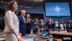 지난해 7월 나토 고위급 회의에서 스웨덴과 핀란드의 회원국 가입을 논의했다.