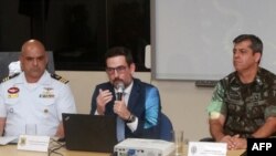 Eduardo Alexandre Fontes lors d'une conférence de presse à Manaus, État d'Amazonas, Brésil le 15 juin 2022.