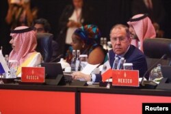 سرگئی لاوروف، وزیر خارجه روسیه، در نشست گروه ٢٠ در بالی، اندونزی. ٨ ژوئن ٢٠٢٢