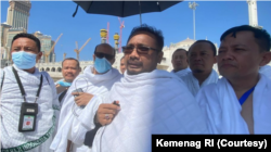 Menag Yaqut Cholil Qoumas usai tunaikan umrah wajib. (Foto: Courtesy/Kemenag)