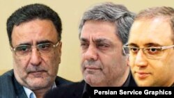 از راست: آل‌احمد، رسول‌اف و تاجزاده.