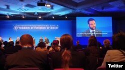 5일 영국 런던 웨스트민스터 홀에서 ‘2022 국제 종교와 신념의 자유 콘퍼런스’가 열렸다. 사진 = 박지현 / Twitter.