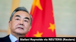 Menteri Luar Negeri China Wang Yi saat pertemuan di Nusa Dua, Bali, 9 Juli 2022. (Foto: Stefani Reynolds via REUTERS)